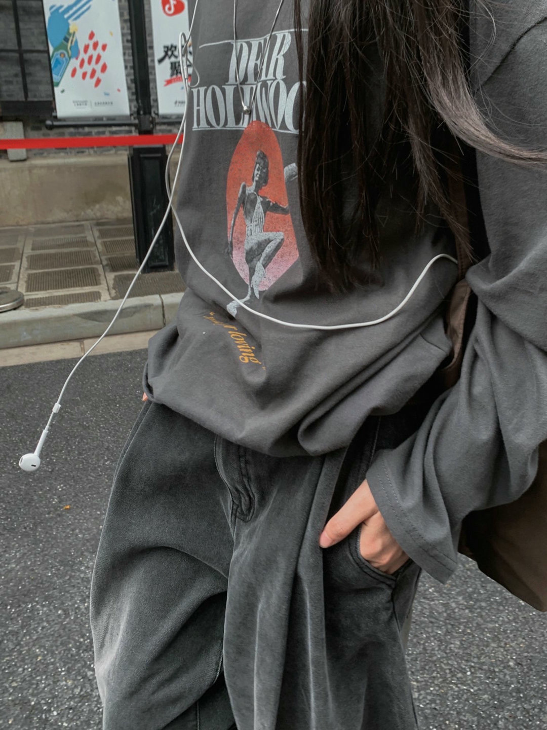 Trendy Printed Loose-Fit Hoodie